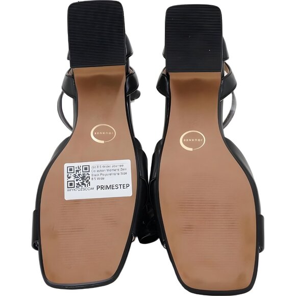 Journee Collection Zevi Bow Ankle Strap Heeled Sandals Black Women's US 8.5W - Picture 6 of 6